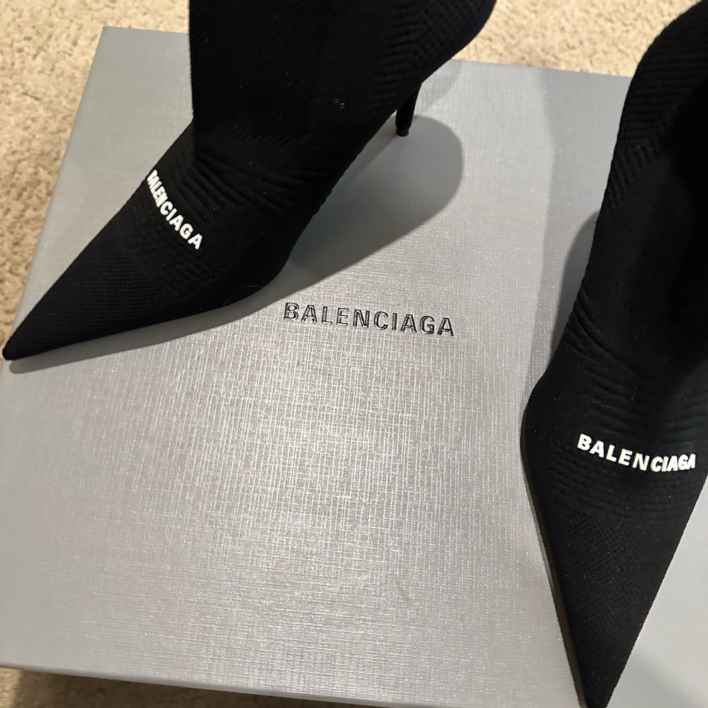 Balenciaga Black Heeled Boots